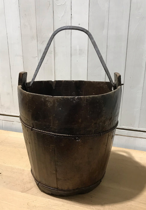 Vintage Wooden Water-Well Bucket #4185