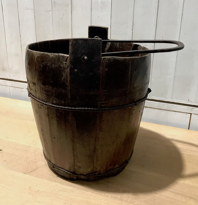 Vintage Wooden Water-Well Bucket #4185