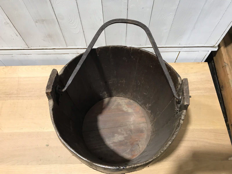 Vintage Wooden Water-Well Bucket #4185