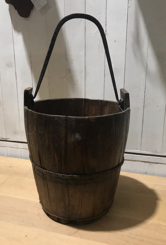 Vintage Wooden Water-Well Bucket #4219