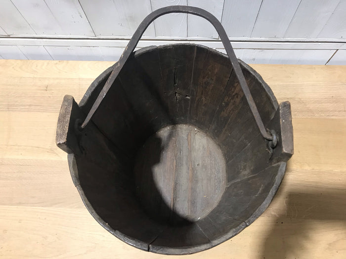 Vintage Wooden Water-Well Bucket #4219