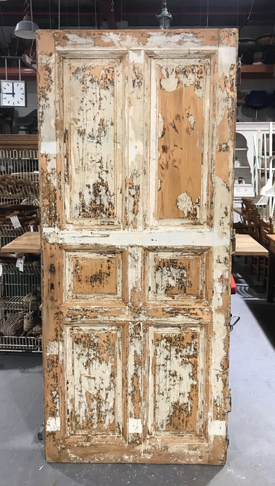 Vintage European Wooden House Door #3433/ 9