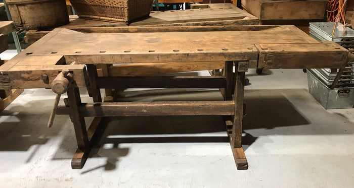 Vintage European Carpenters Workbench 1920s #3454 B