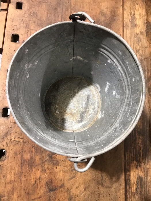 Vintage  European Galvanised  Water Bucket  #3458 D