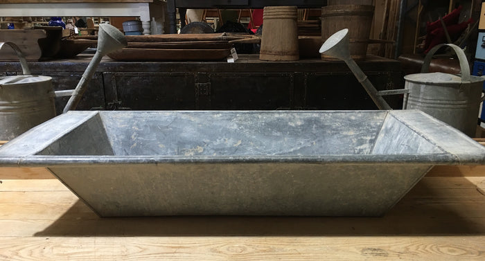 Vintage European 1940s Galvanized Wash Tub #2995 (12)