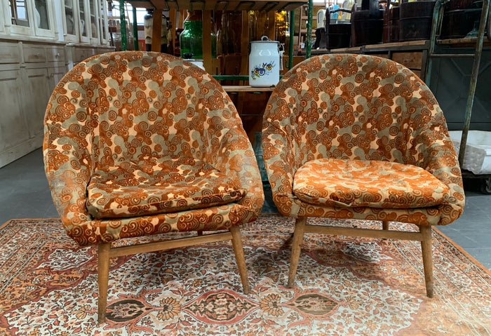 Mid Century Bucket  Chairs #4468