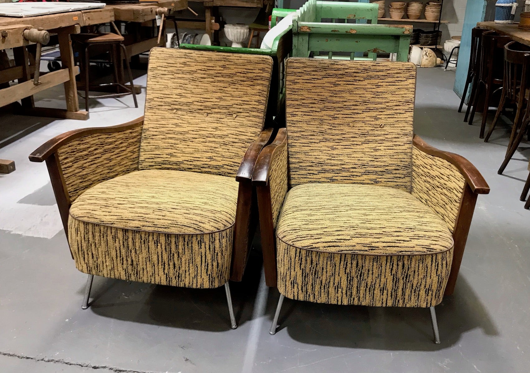 1950s Halabala Arm Chairs Sold as a Set #3662