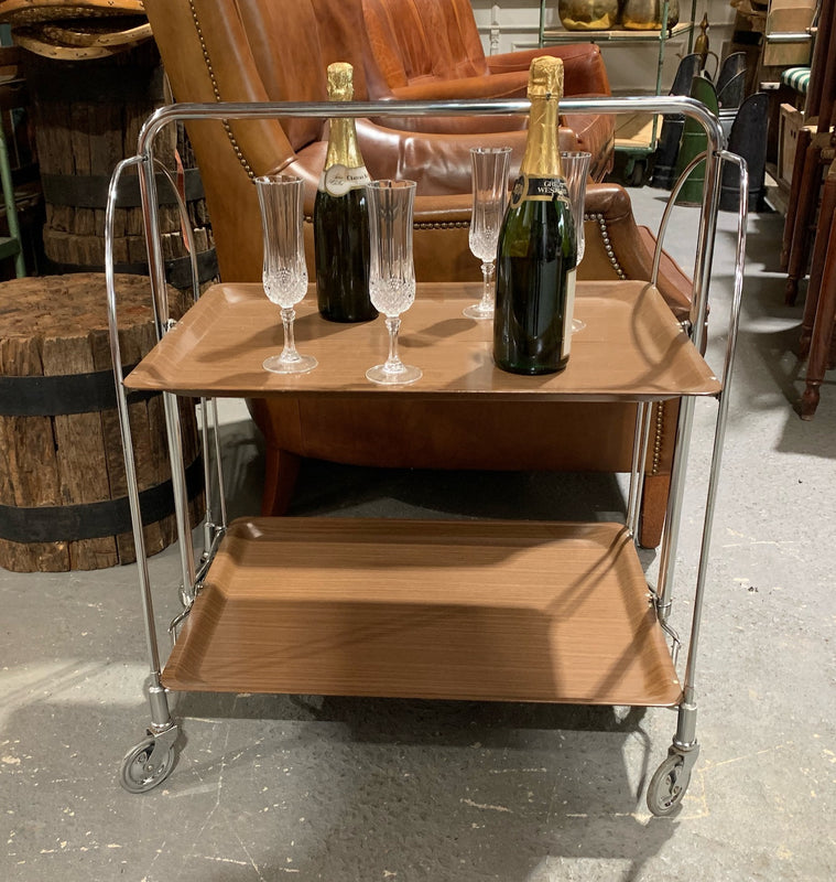 Vintage  Foldable Drink Table Trolley  #4536