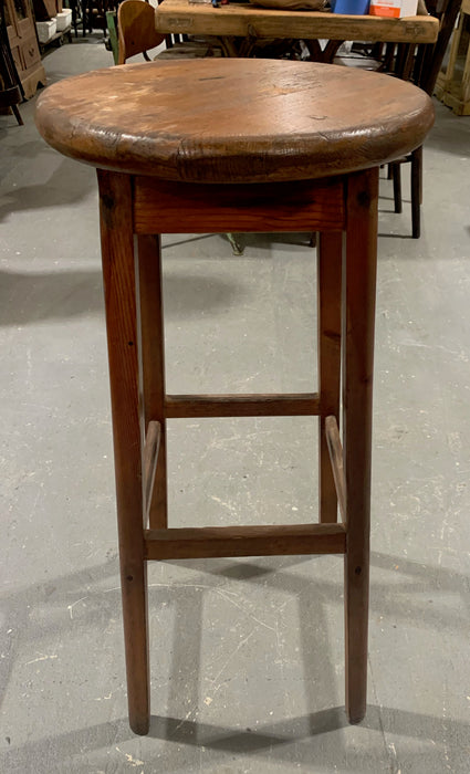 Vintage Wooden Bar Stool  # 4678