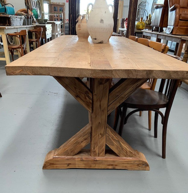 Old Baltic Pine  Dining Table  #4818  Byron